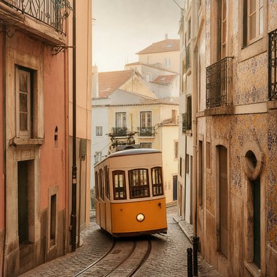 Tramway 28 Lisbonne quartier Alfama